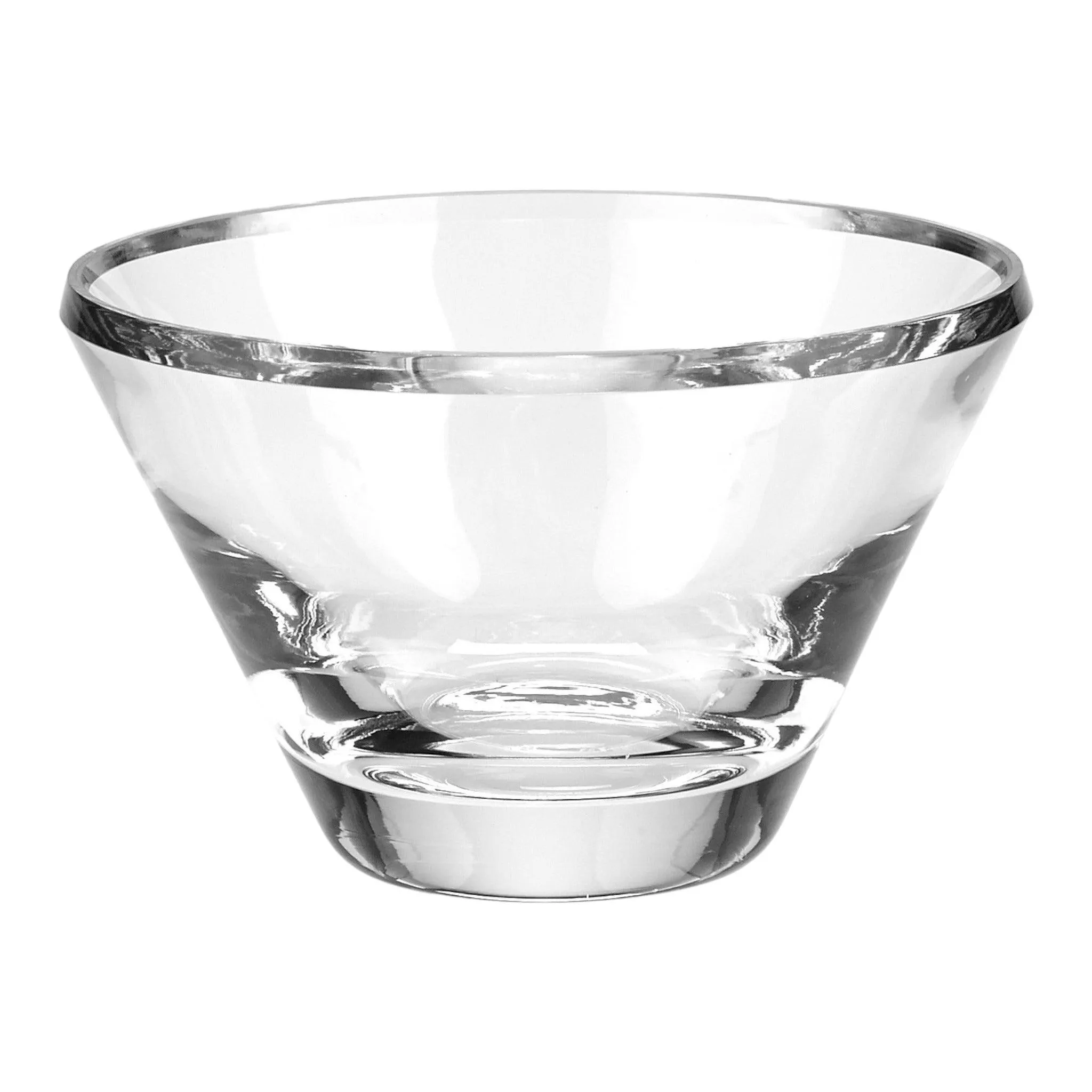 Heavy Clear Crystal 8-inch Trillian Beveled Bowl