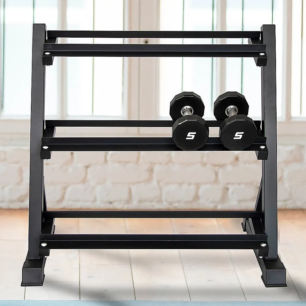 Heavy-Duty 3-Tier Dumbbell Rack, 300kg Capacity, Home Gym