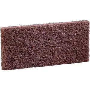 Heavy Duty Utility Scrubbing Pad, 4.5" x 10", Brown, Pack of 5