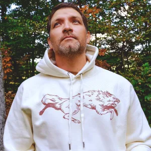 HEAVY DUTY WOLF HOODY - IVORY