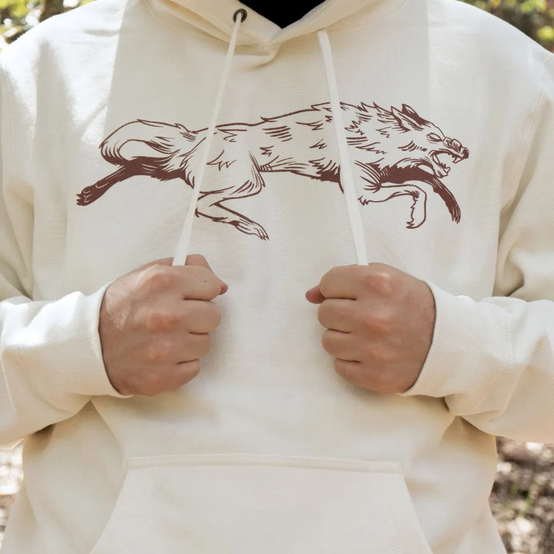 HEAVY DUTY WOLF HOODY - IVORY