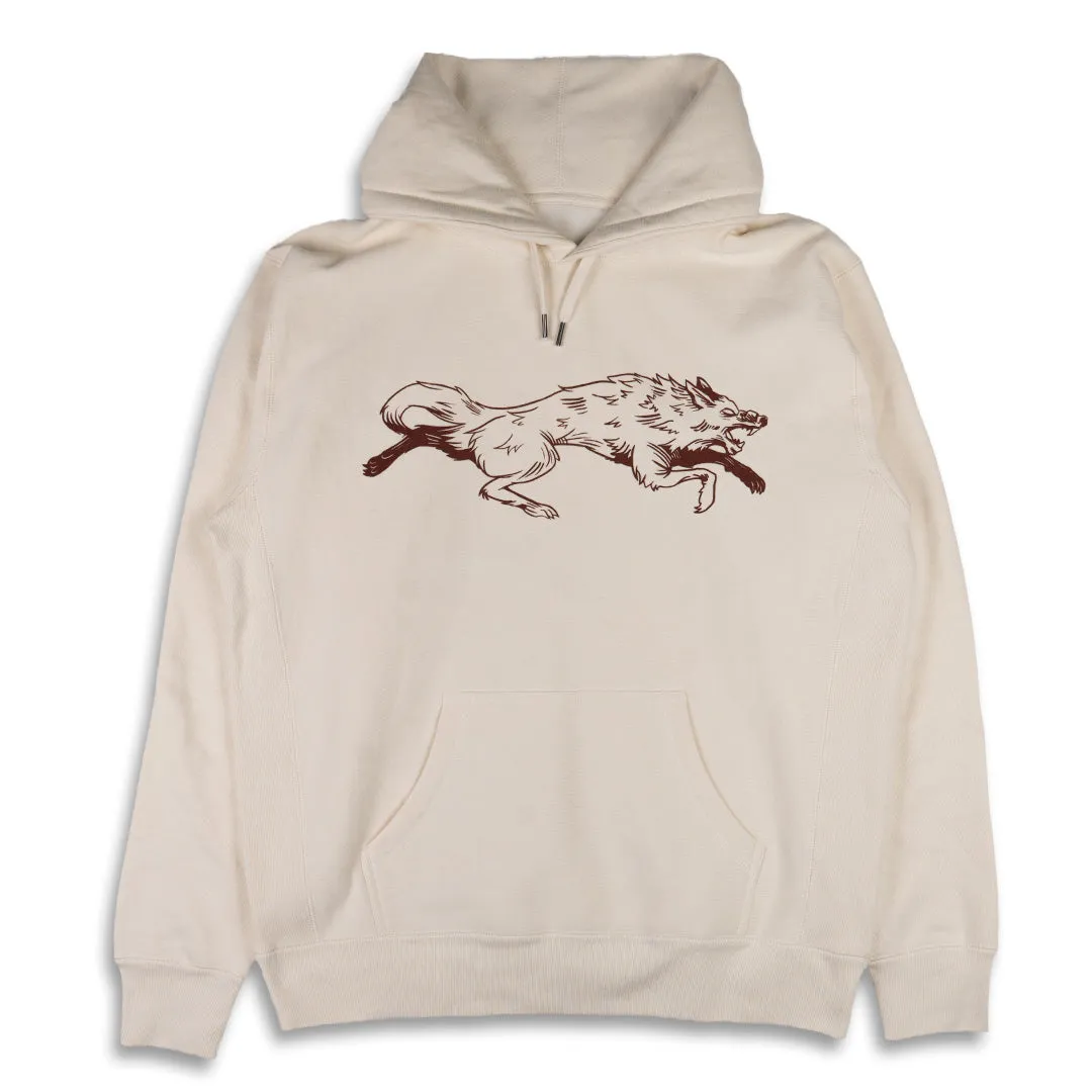 HEAVY DUTY WOLF HOODY - IVORY