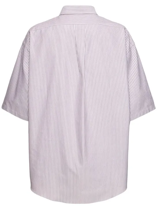 Hed Mayner   Pinstriped heavy cotton shirt 