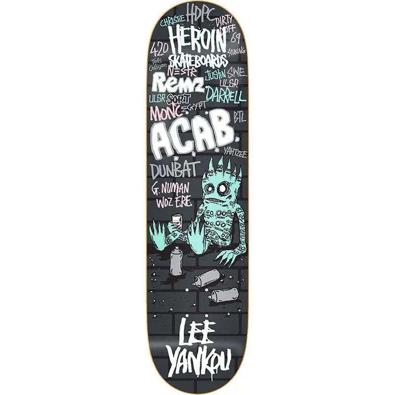 Heroin 8.25" Yankou IMP Skateboard Deck