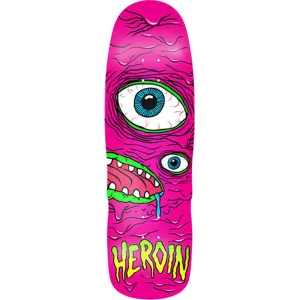 Heroin 9.5" Pink Mutant Shaped Skateboard Deck