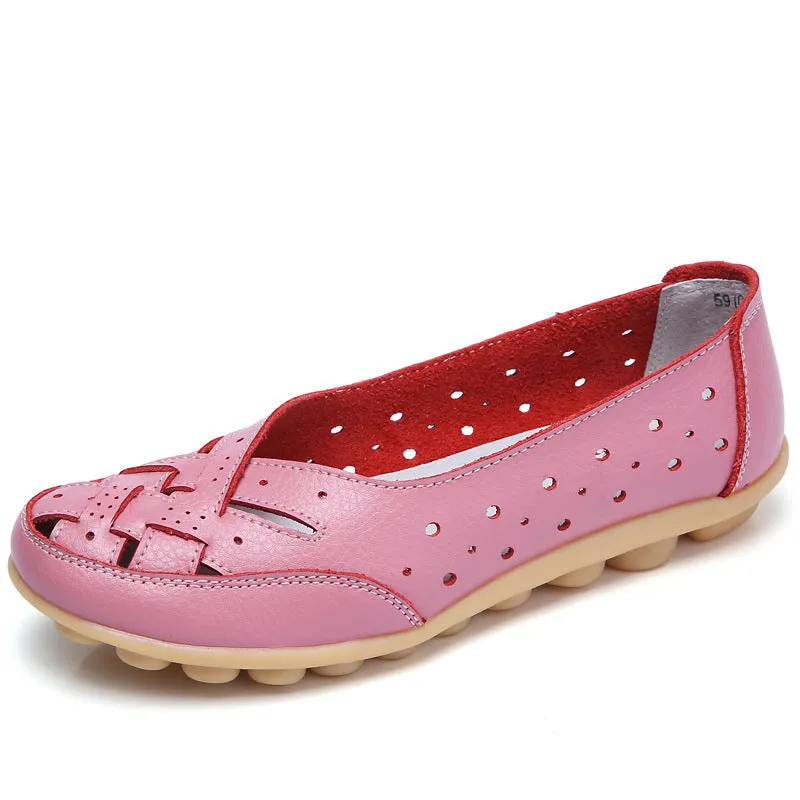 Hole Flat Women's Sandals Summer Pumps Peas Shoes