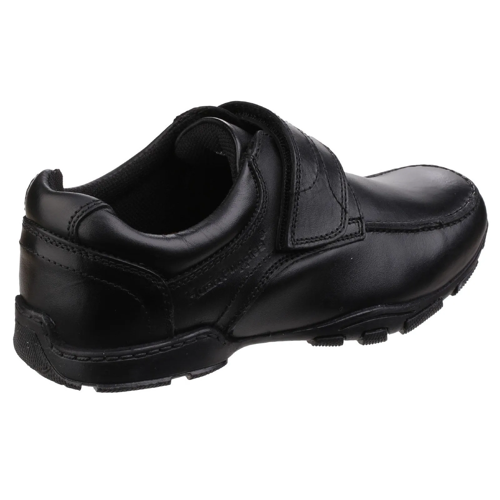 Hush Puppies Boys Freddy 2 Leather School Shoes - Black