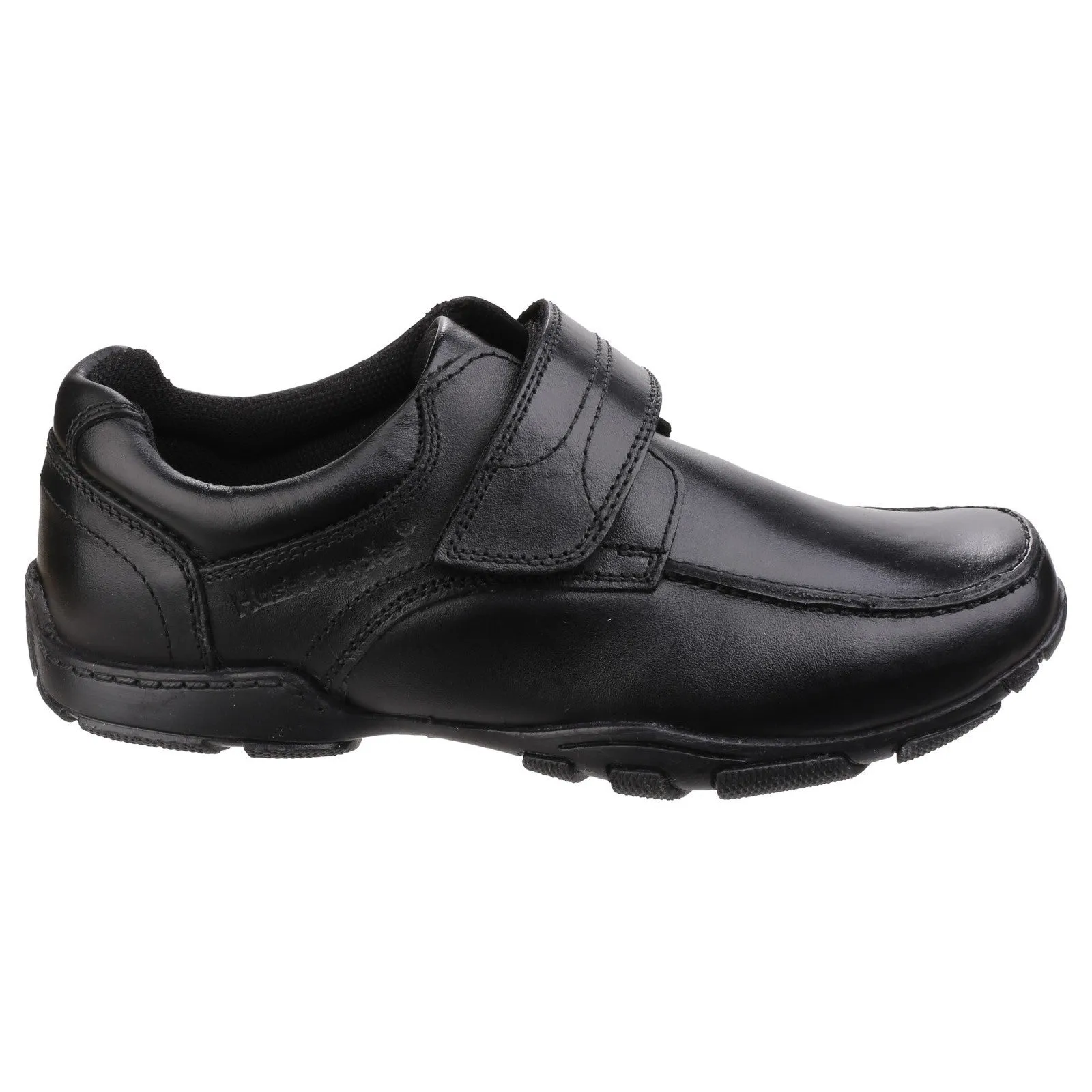 Hush Puppies Boys Freddy 2 Leather School Shoes - Black