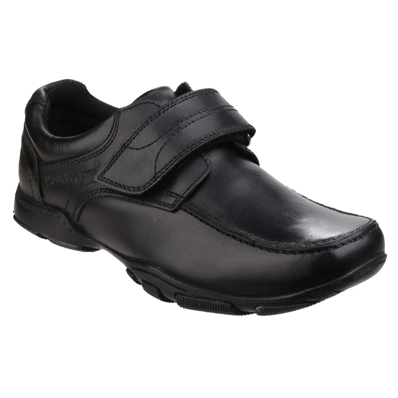 Hush Puppies Boys Freddy 2 Leather School Shoes - Black