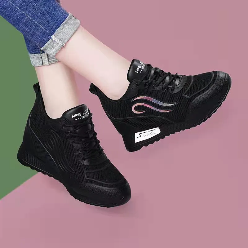 INSTOCK- Inner heightening breathable shoes for women