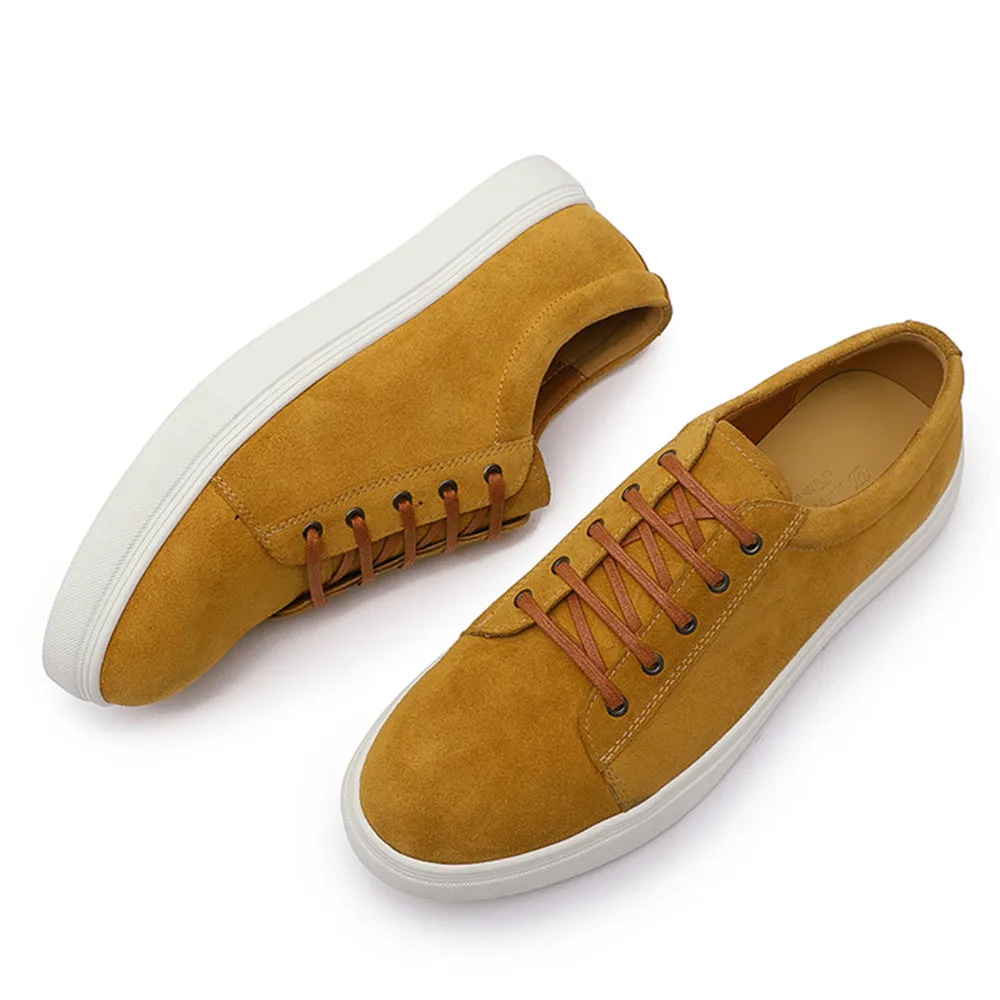 Italian Style Solid Genuine Cow Leather Sneakers