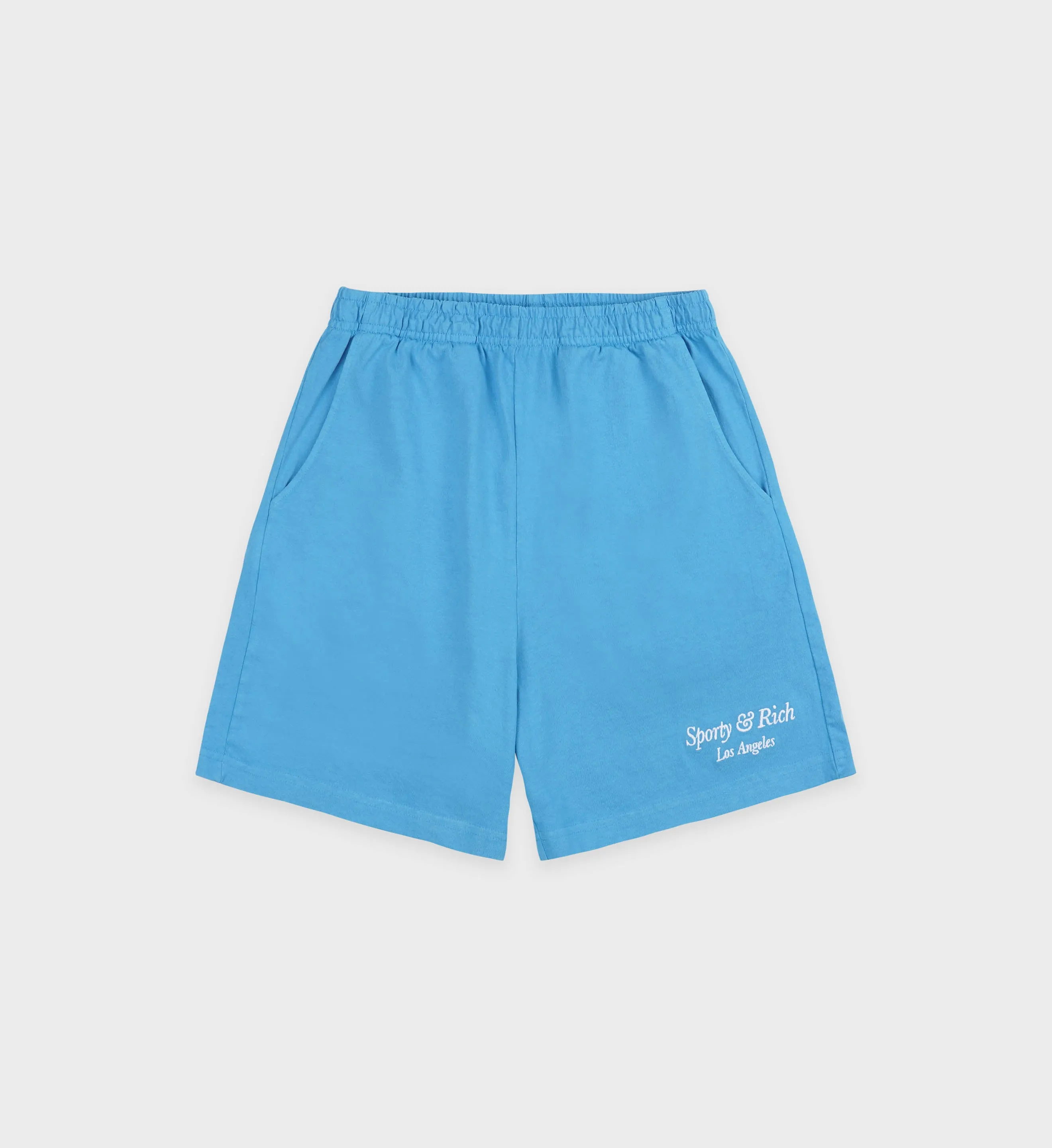 Italic Logo Gym Short - Malibu Blue/White