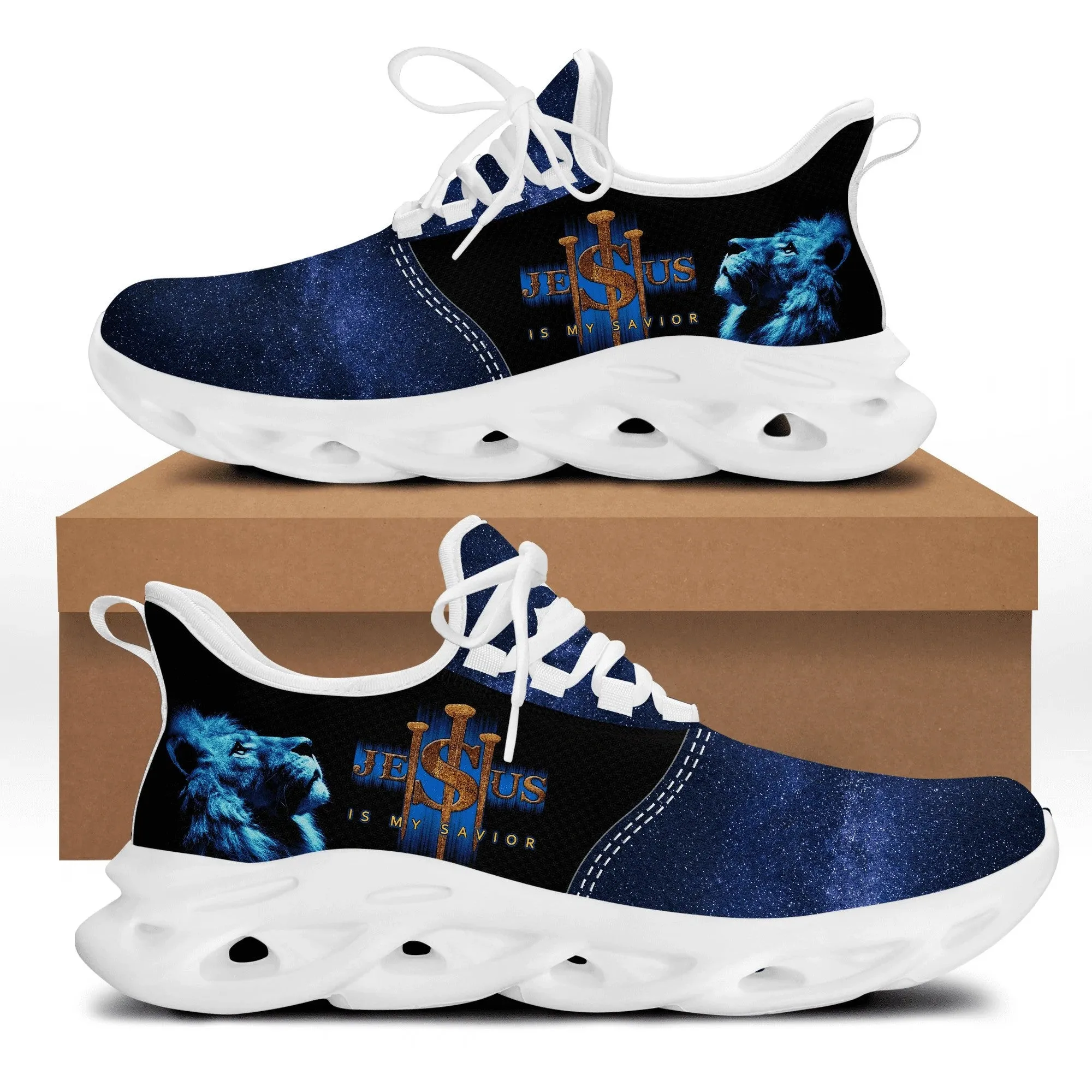 Jesus Is My Savior Running Sneakers Max Soul Shoes - Christian Shoes For Men And Women