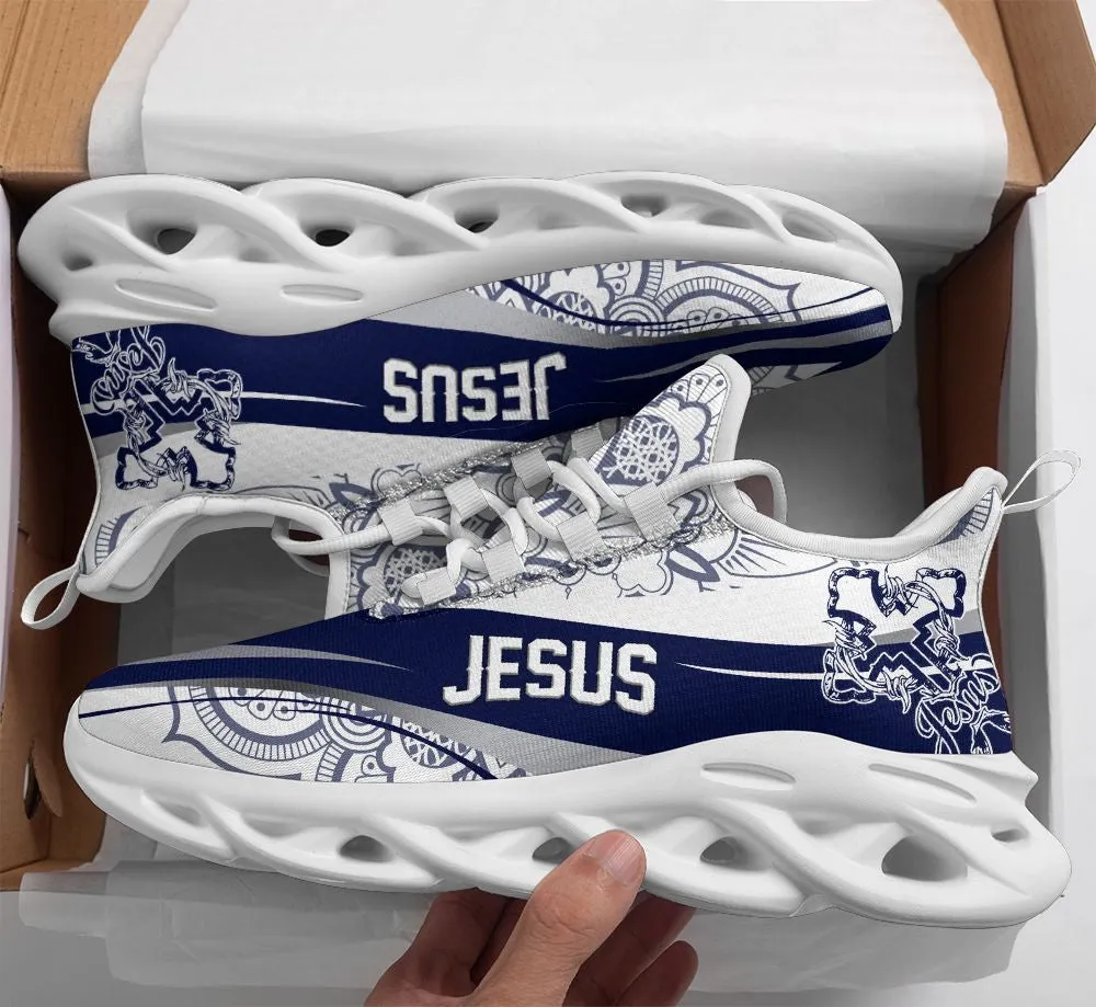 Jesus Purple Running Sneakers Max Soul Shoes - Christian Shoes For Men And Women