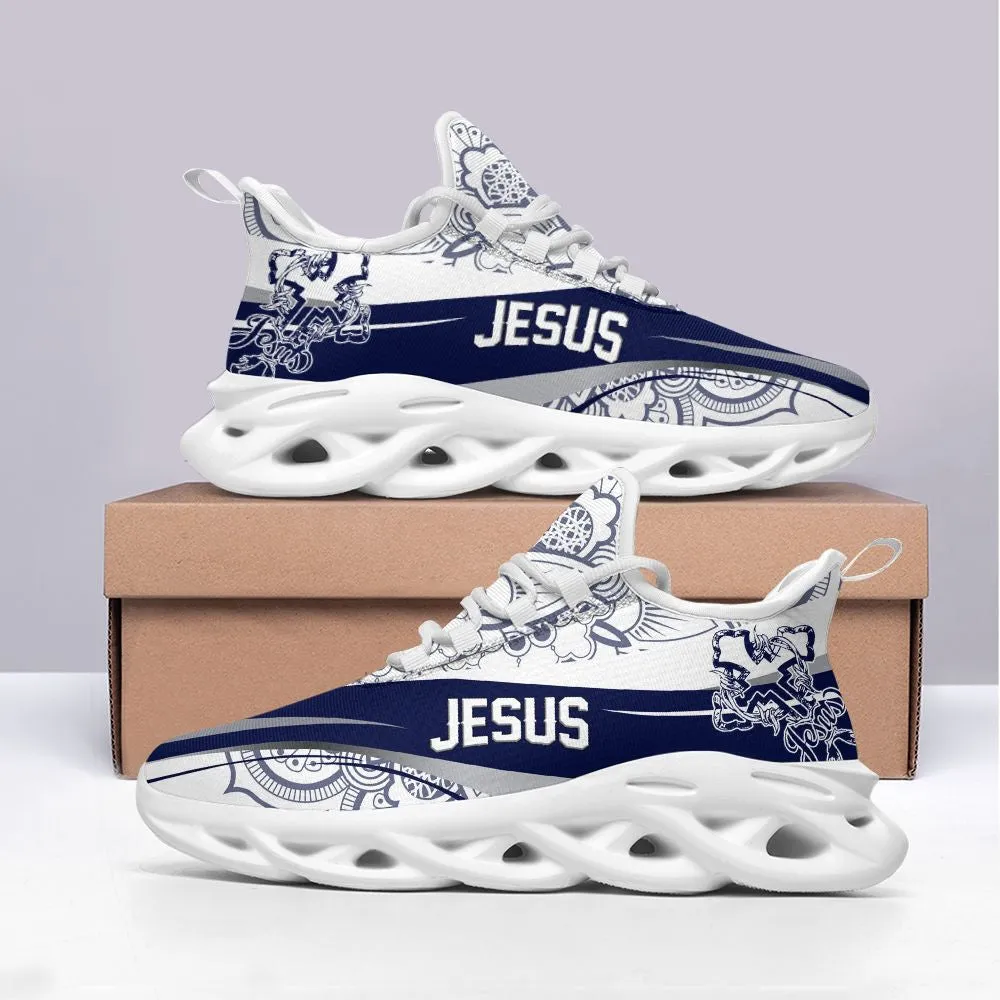 Jesus Purple Running Sneakers Max Soul Shoes - Christian Shoes For Men And Women