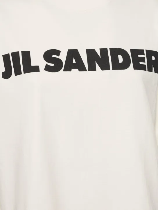 Jil Sander   Logo printed heavy cotton jersey t-shirt 