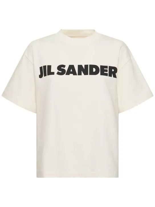 Jil Sander   Logo printed heavy cotton jersey t-shirt 