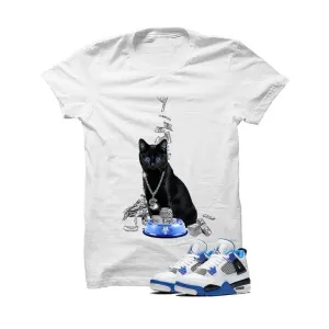 Jordan 4 Motorsports White T Shirt (Money Cat)