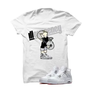 Jordan 4 Pure Money White T Shirt (Richie Rich)