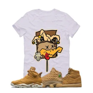 Jordans Retro/Gold/Harvest White T (ducked up)