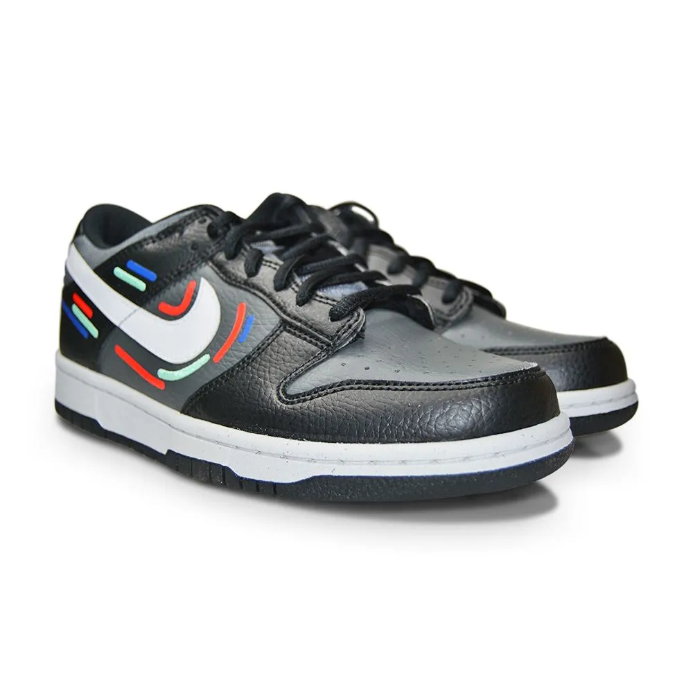 Juniors Nike Dunk Low NN (GS)   - FB0822 001-  Black White Green Glow