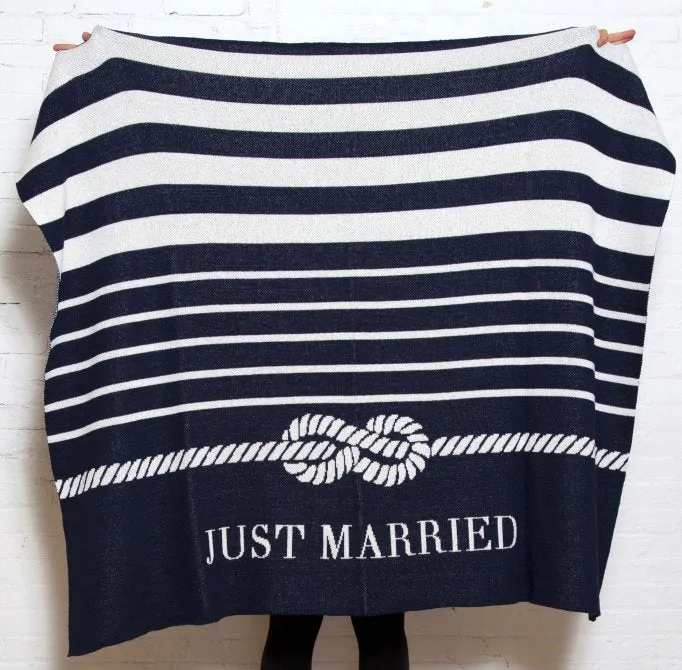 Just Married Nautical Eco-Conscious Throw