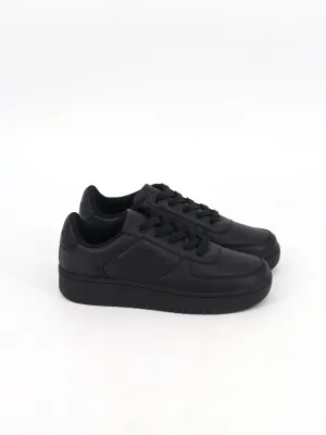 Kids Boy's Plain Sneakers,Black