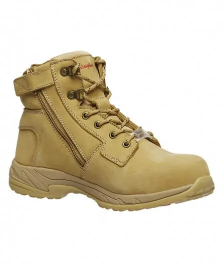 King Gee Women's Tradie Hybrid Zip/Lace Composite Cap Work Boots (K27380)