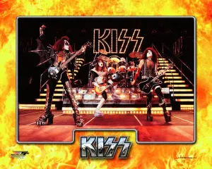 KISS - On Stage (Gene Simmons, Ace Frehley, Peter Criss, & Paul Stanley) Photo