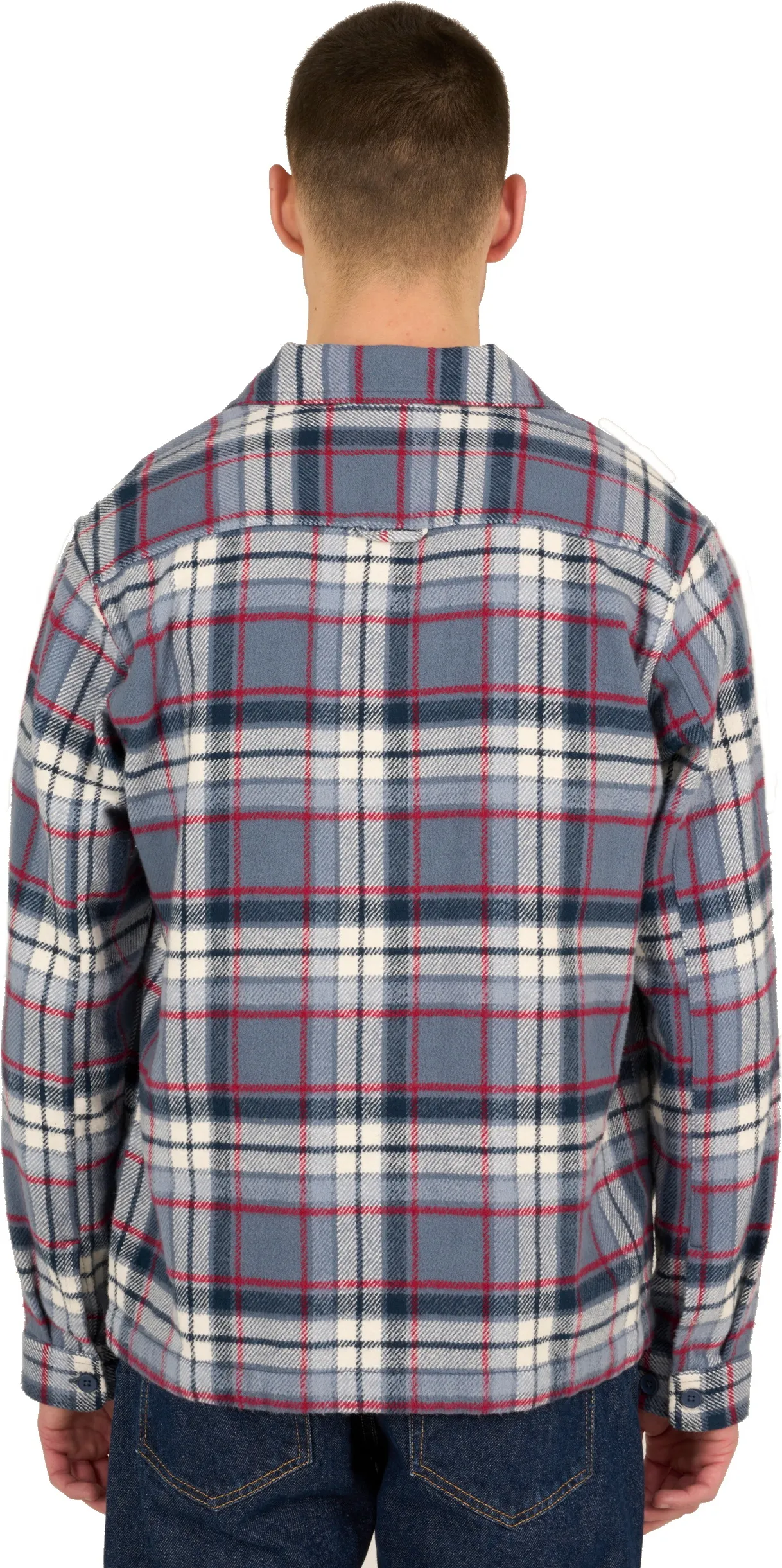 Knowledge Cotton Apparel Men&#x27;s Big Checked Heavy Flannel Overshirt Forrest Night | Buy Knowledge Cotton Apparel Men&#x27;s Big Checked Heavy Flannel Overshirt Forrest Night here | Outnorth