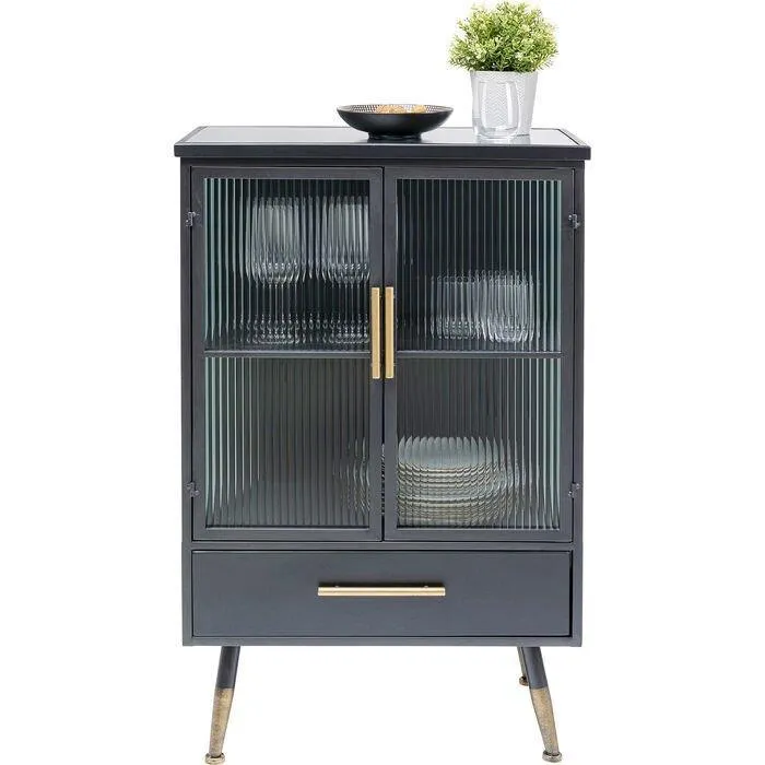 La Gomera Black Metal/Glass Dresser