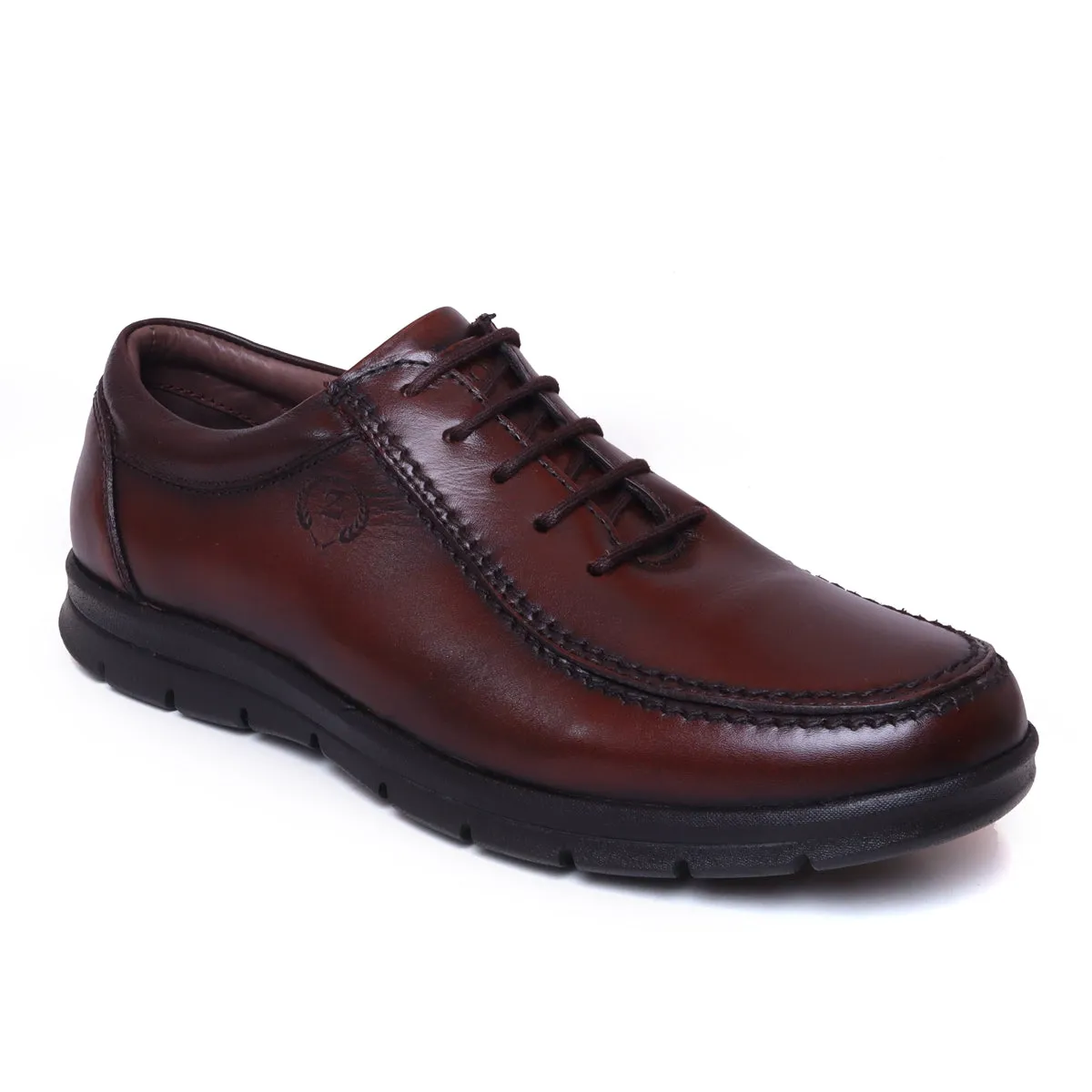 Lace Up Brown Leather Shoes for Men – L - 55