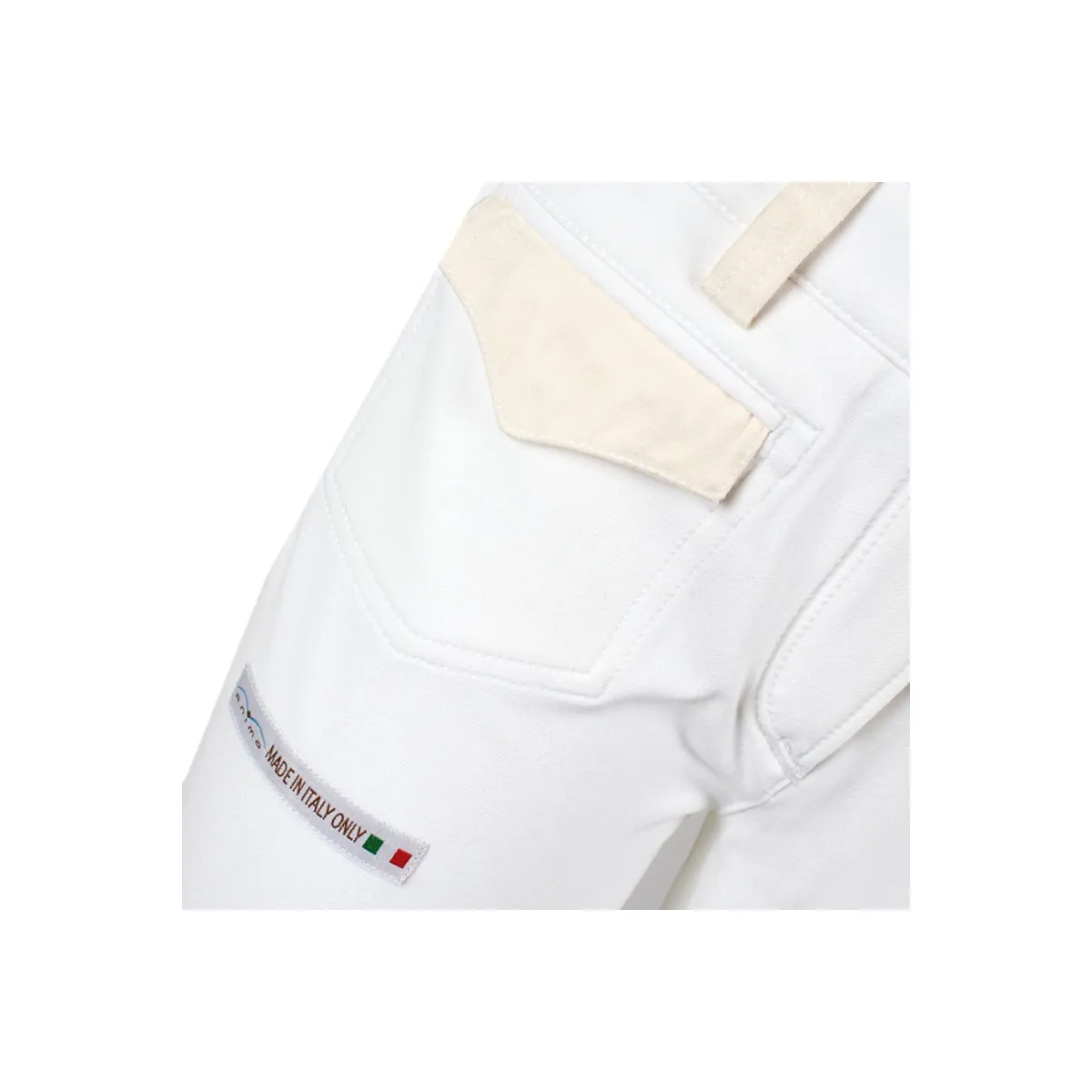 LADIES HEAVY WEIGHT MICROFIBRE BREECHES BY ANIMO. MOD. NUMERO White