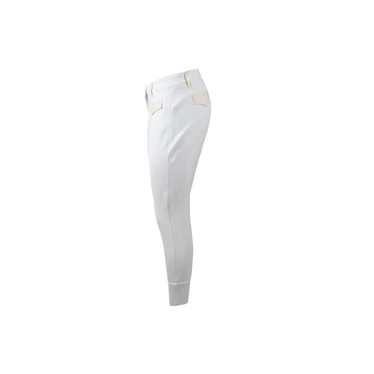 LADIES HEAVY WEIGHT MICROFIBRE BREECHES BY ANIMO. MOD. NUMERO White