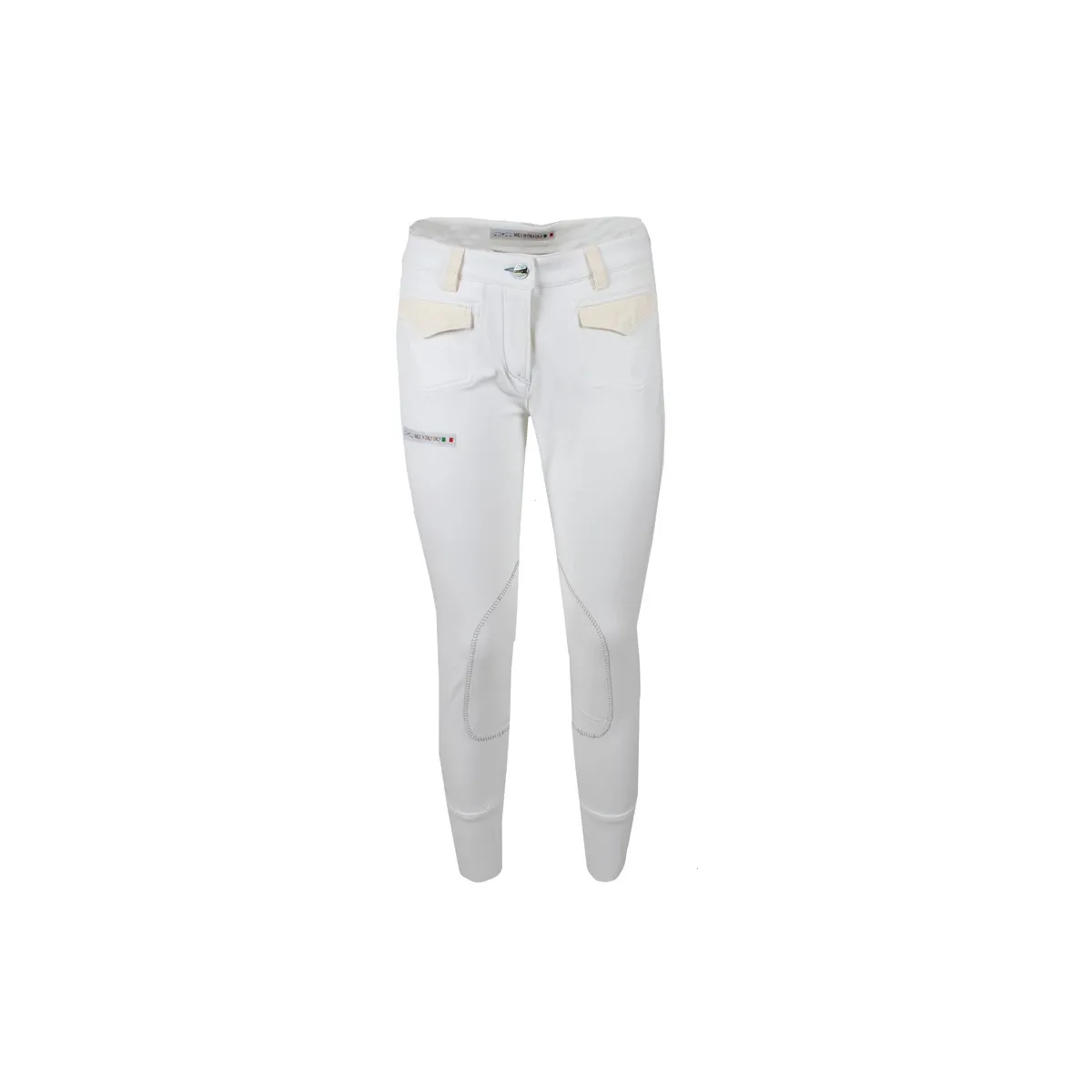 LADIES HEAVY WEIGHT MICROFIBRE BREECHES BY ANIMO. MOD. NUMERO White