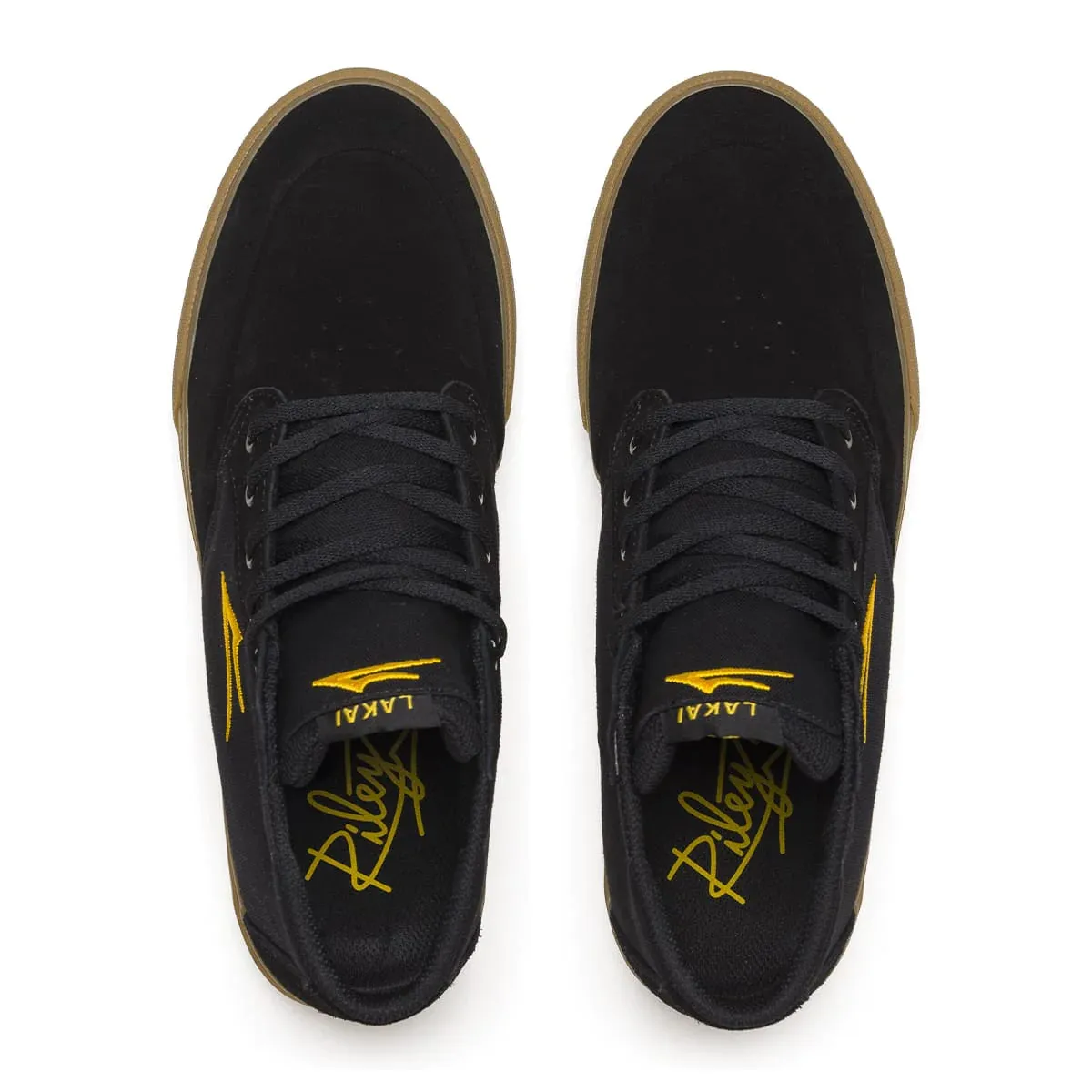 Lakai Shoes Riley 3 High - Black/Gum Suede