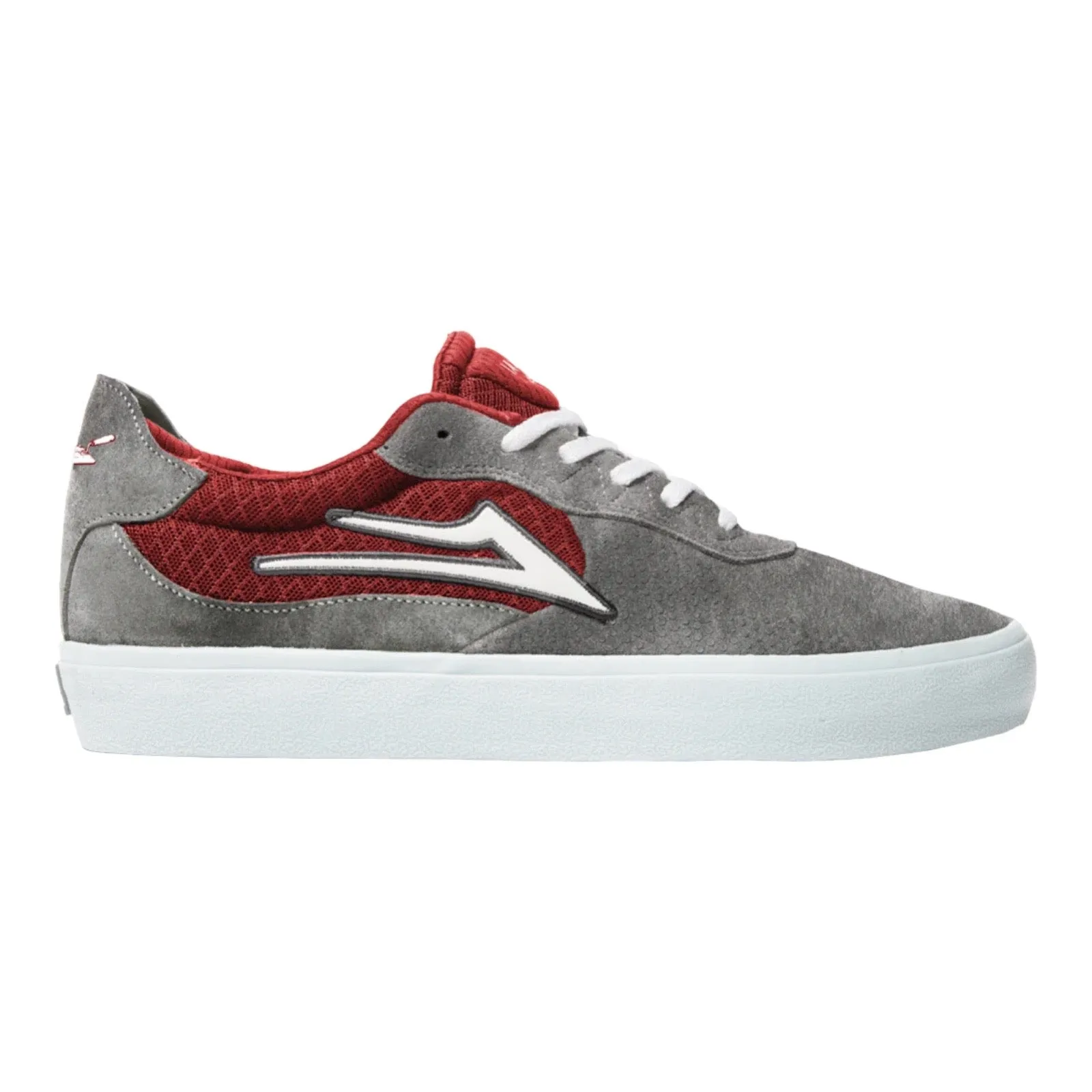 LAKIA ESSEX GREY/BURGUNDY SUEDE