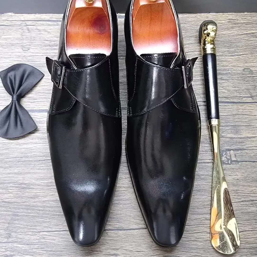 LeathLux Opulent Genuine Leather Pointed-Toe Dress Shoes 1 2