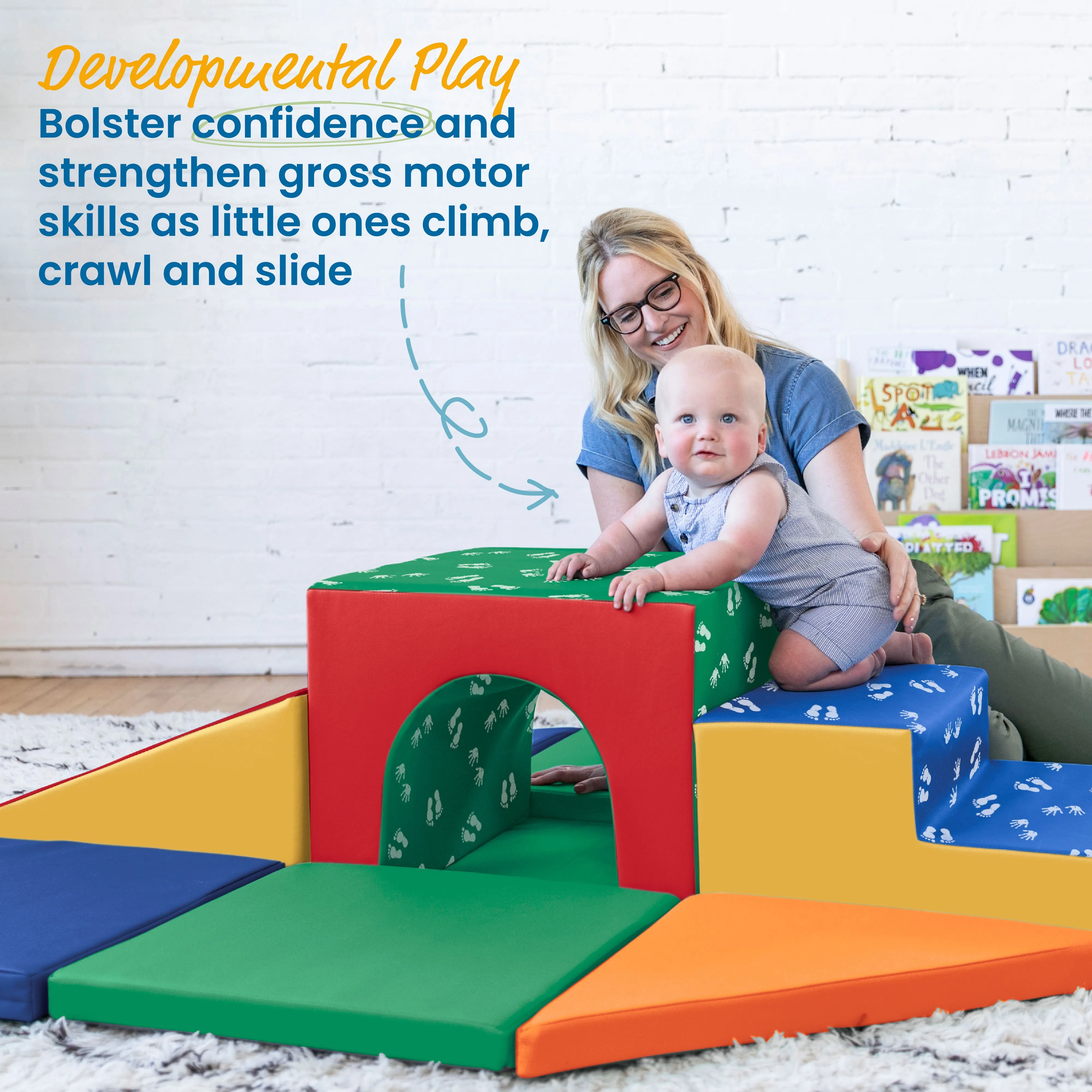 Lincoln Tunnel Climber, Toddler Playset, 9-Piece