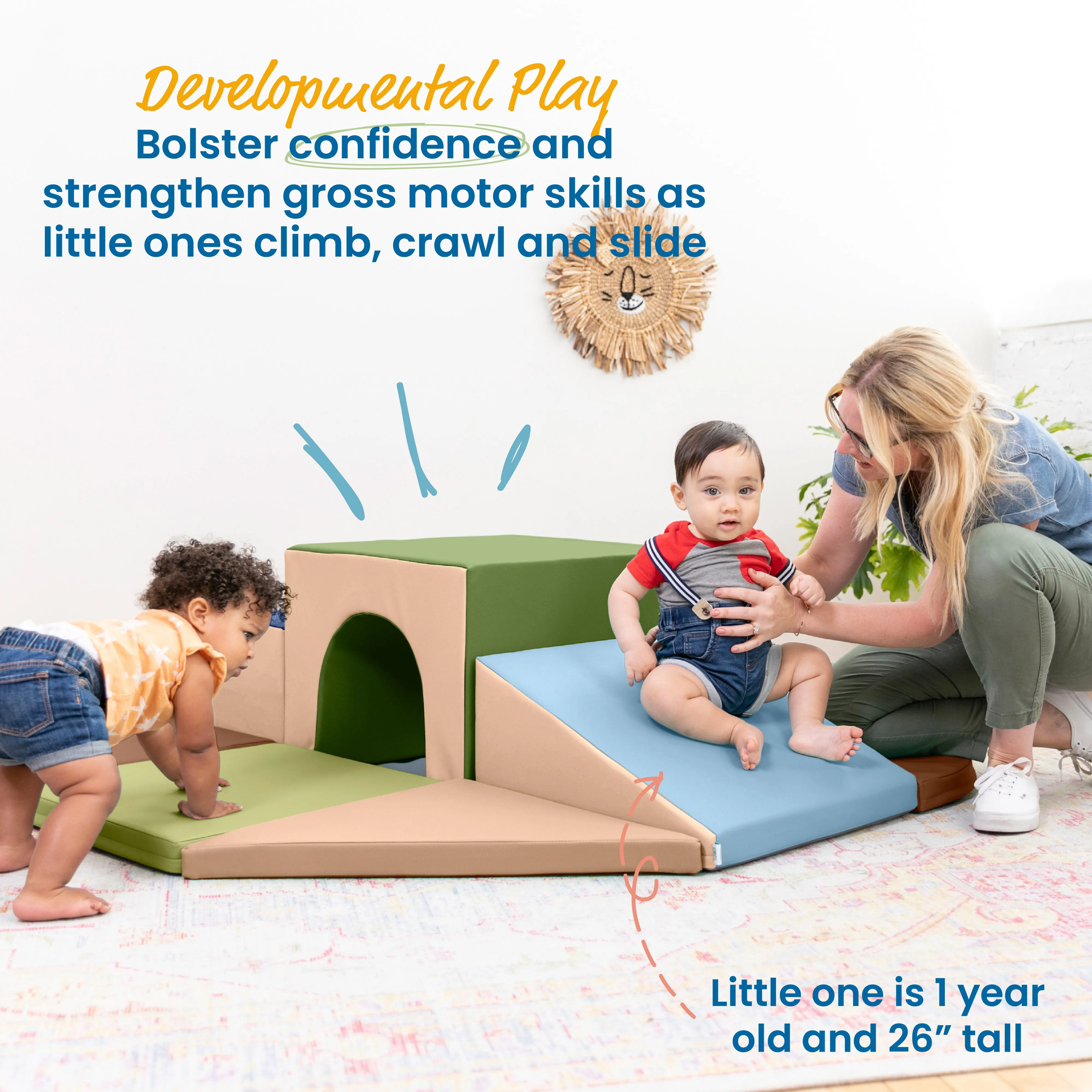 Lincoln Tunnel Climber, Toddler Playset, 9-Piece