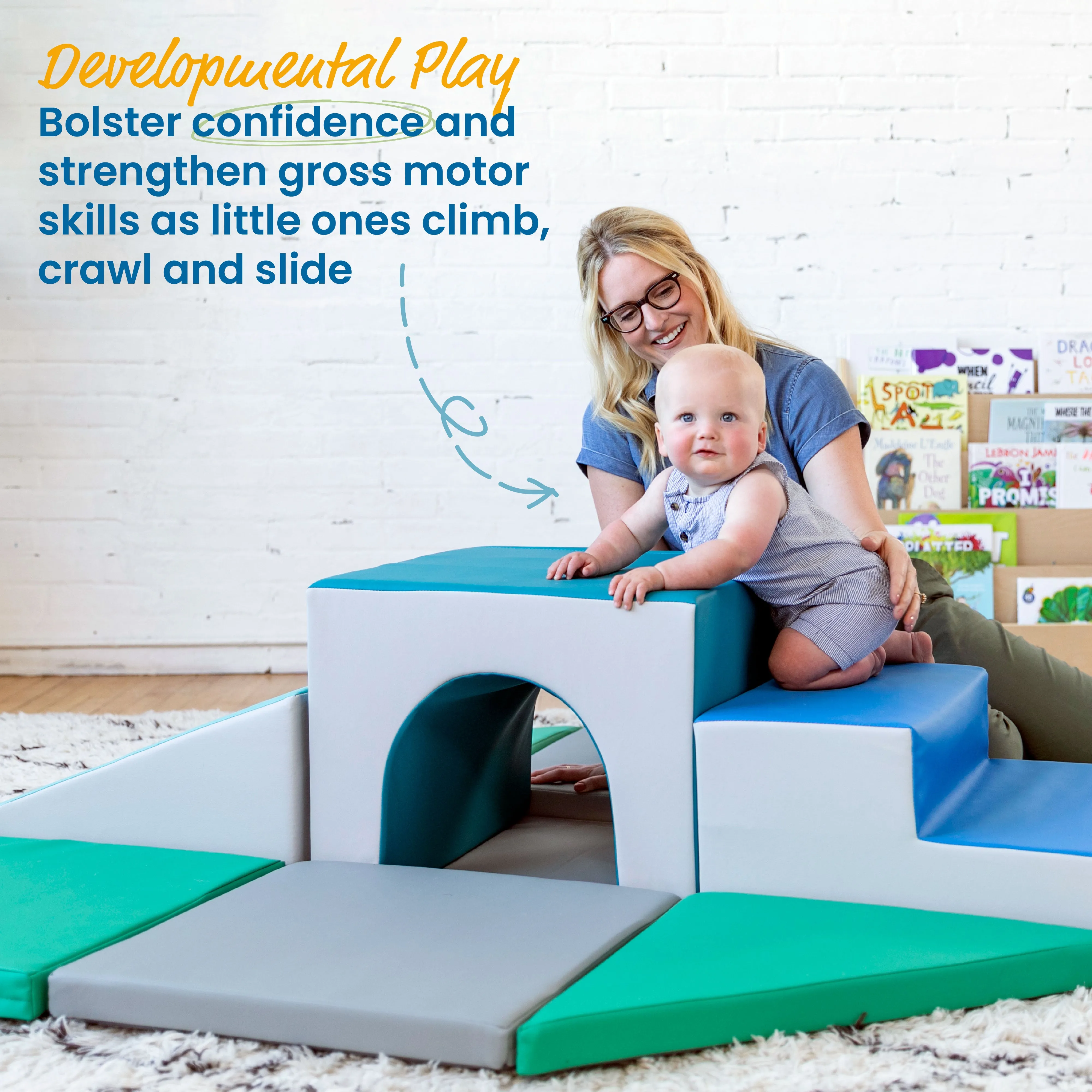 Lincoln Tunnel Climber, Toddler Playset, 9-Piece