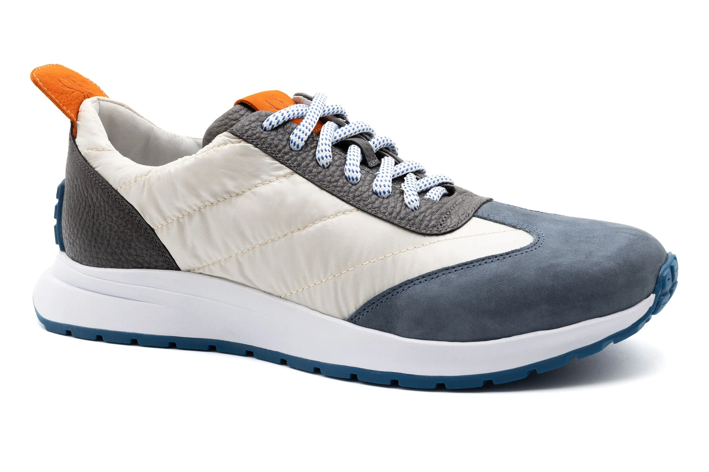 Marathon Lightweight Nylon Sneakers - Bone/Marine