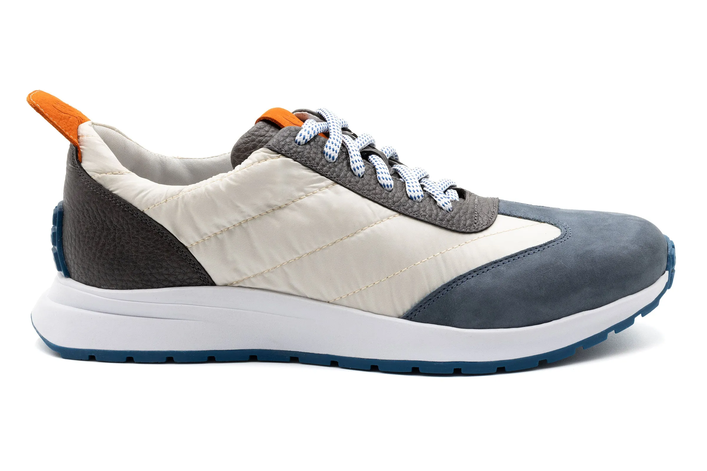 Marathon Lightweight Nylon Sneakers - Bone/Marine