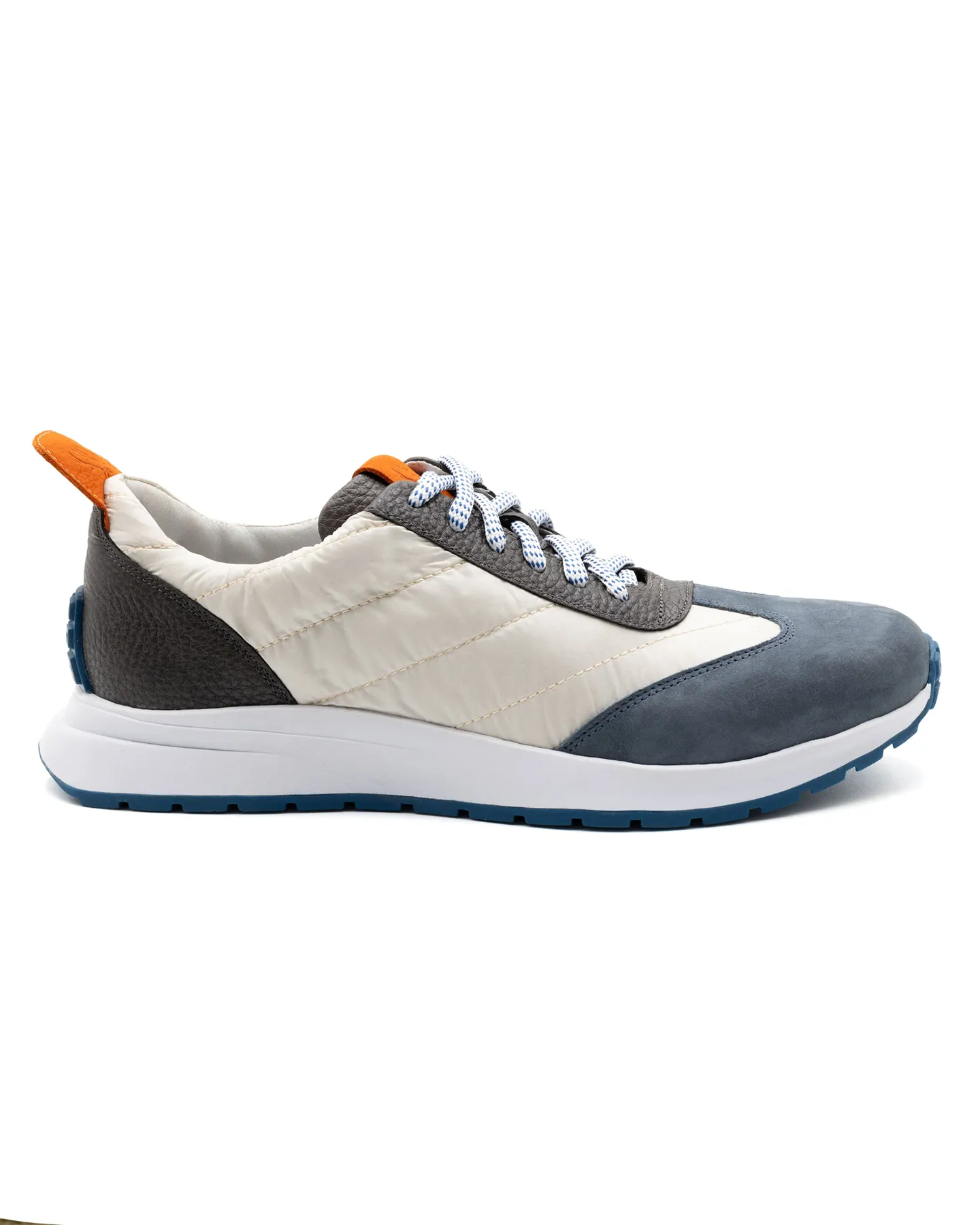 MARATHON NYLON NUBUCK SNEAKER - BONE/MARINE