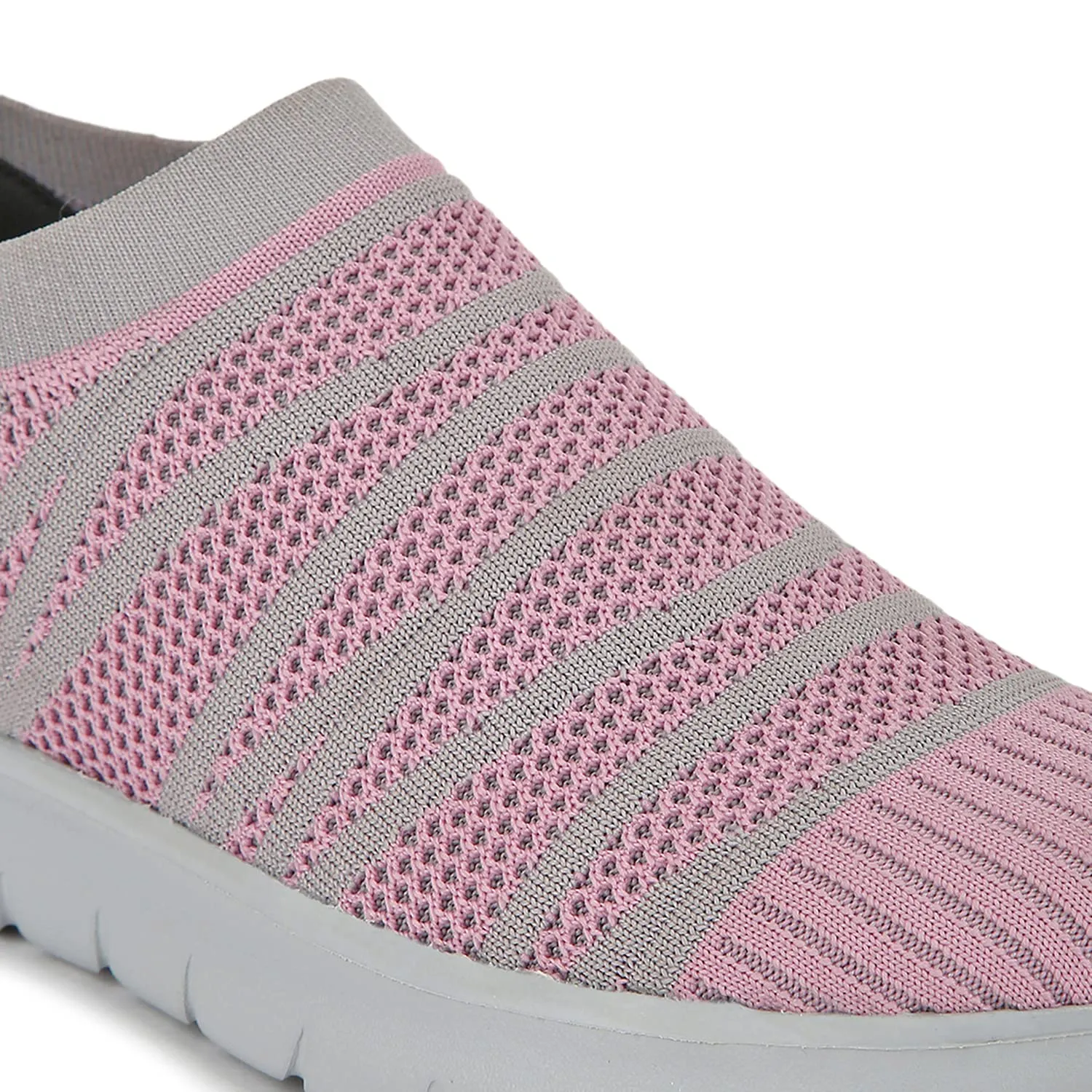 Marc Loire Slip-On Sneakers for Women, Lightweight & Comfortable Walking Sports Shoes Without Laces Pink