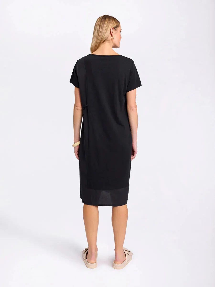 Marco Polo Spliced Dress - Navy