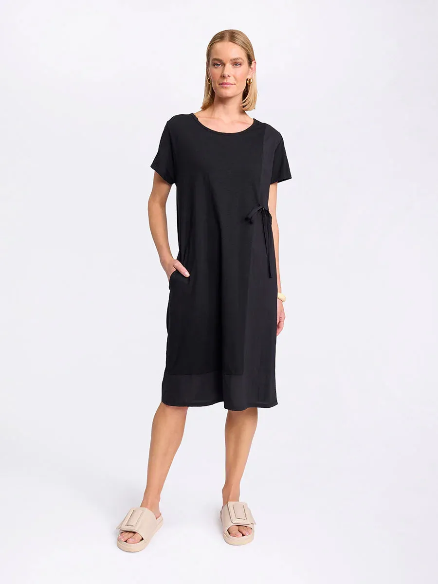 Marco Polo Spliced Dress - Navy