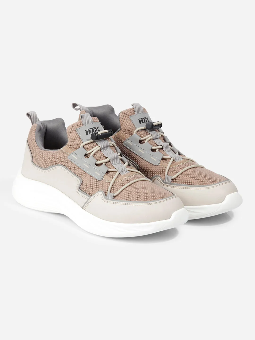 Men's Beige Textured Mesh Sneakers IX7131