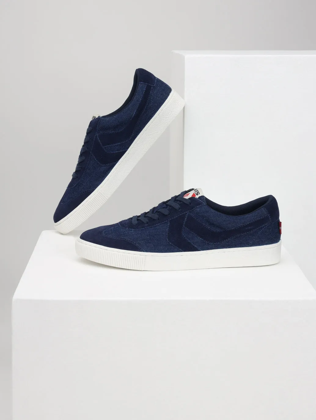 Men's Blue Solid Sneakers