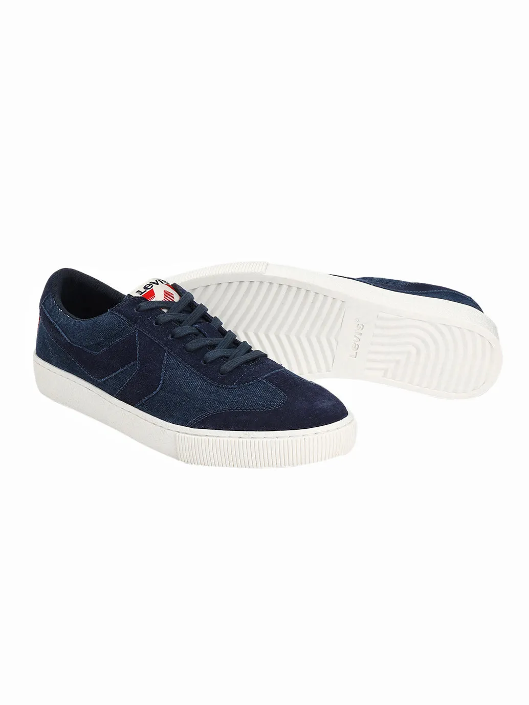 Men's Blue Solid Sneakers